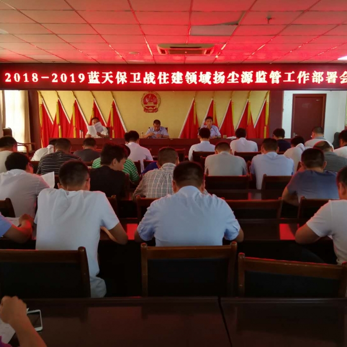 縣住建局召開2018—2019年藍(lán)天保衛(wèi)戰(zhàn)住建領(lǐng)域揚(yáng)塵源監(jiān)管工作部署會(huì)議